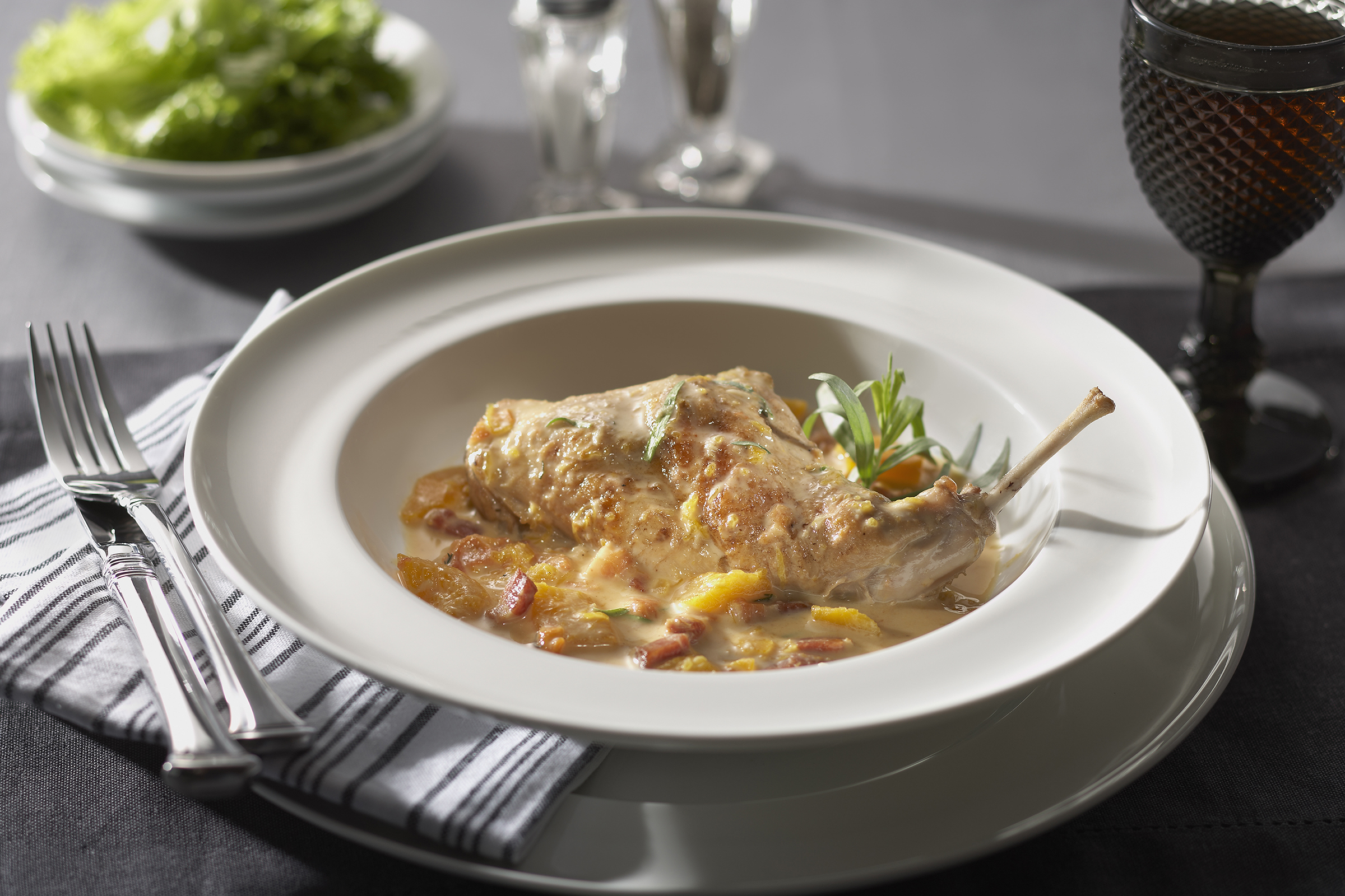 Photo-Cuisses de lapin en croûte de citrouille